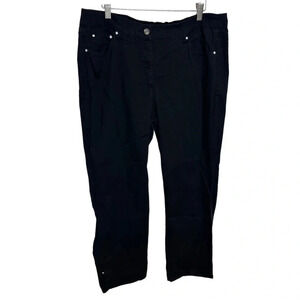 Cathy Daniels 16 black cropped cotton spandex blend‎ pants